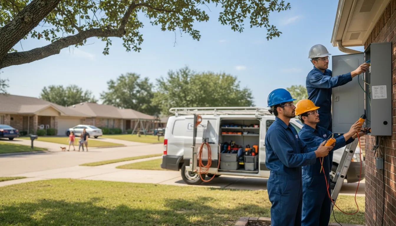 Certified electrician providing emergency electrical services in San Saba, TX